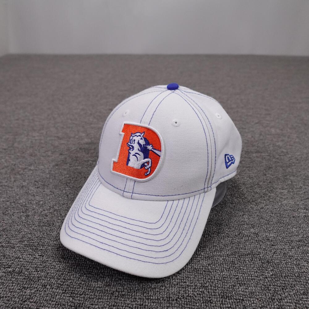 Denver Broncos Hat Cap Snap Back Mens One Size White Retro NFL Football New Era